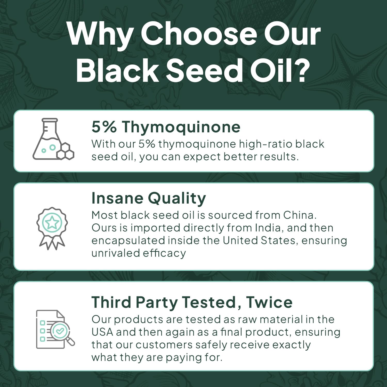 Organics Ocean Better Black Seed Oil – 5% Thymoquinone, Immune Support