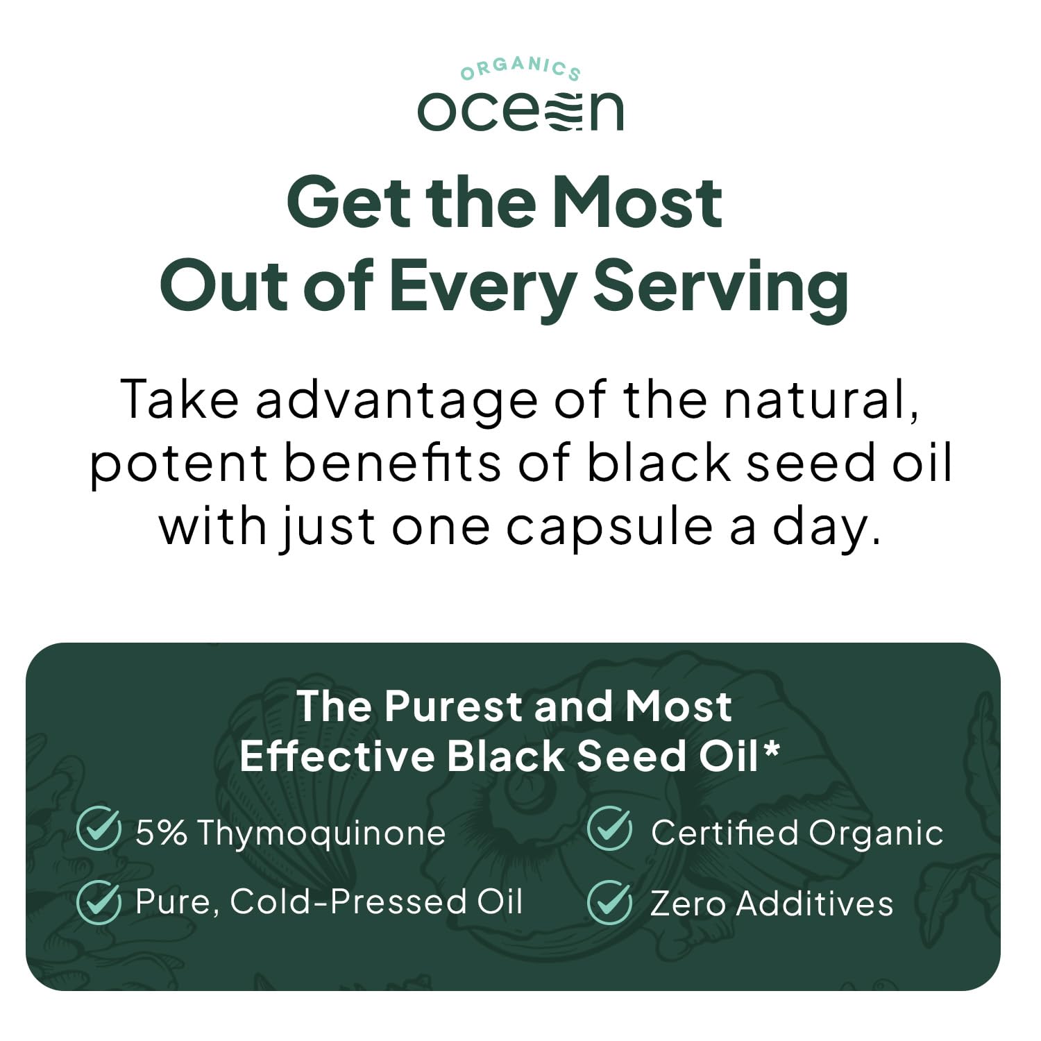 Organics Ocean Better Black Seed Oil – 5% Thymoquinone, Immune Support