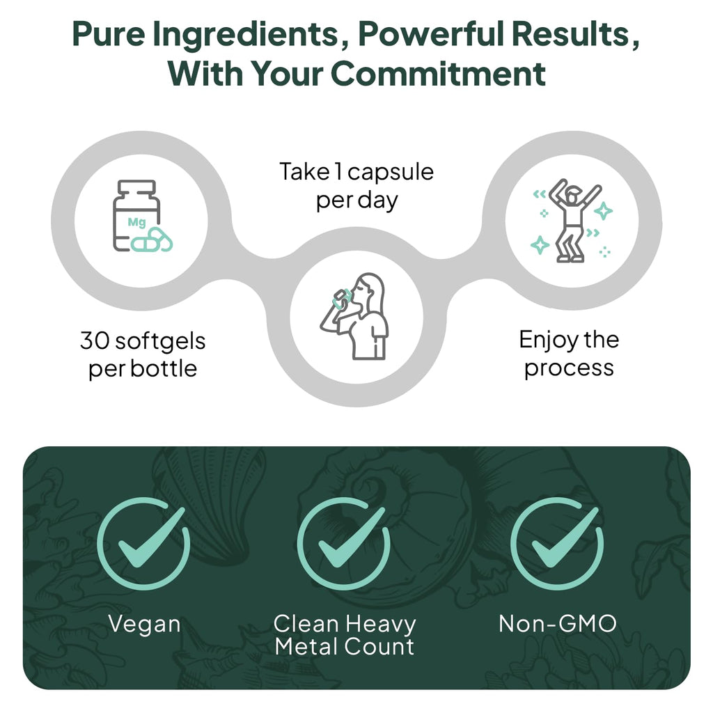 Organics Ocean Better D3 + K2 – 3000 IU VegD3 + MenaQ7 K2 (Vegan, Non-GMO) – 1-Pack, 30-Day Supply