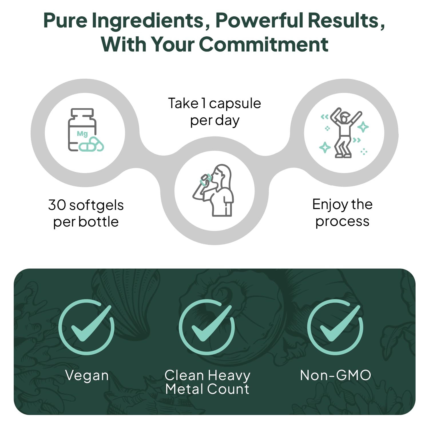 Organics Ocean Better D3 + K2 – 3000 IU VegD3 + MenaQ7 K2 (Vegan, Non-GMO) – 1-Pack, 30-Day Supply