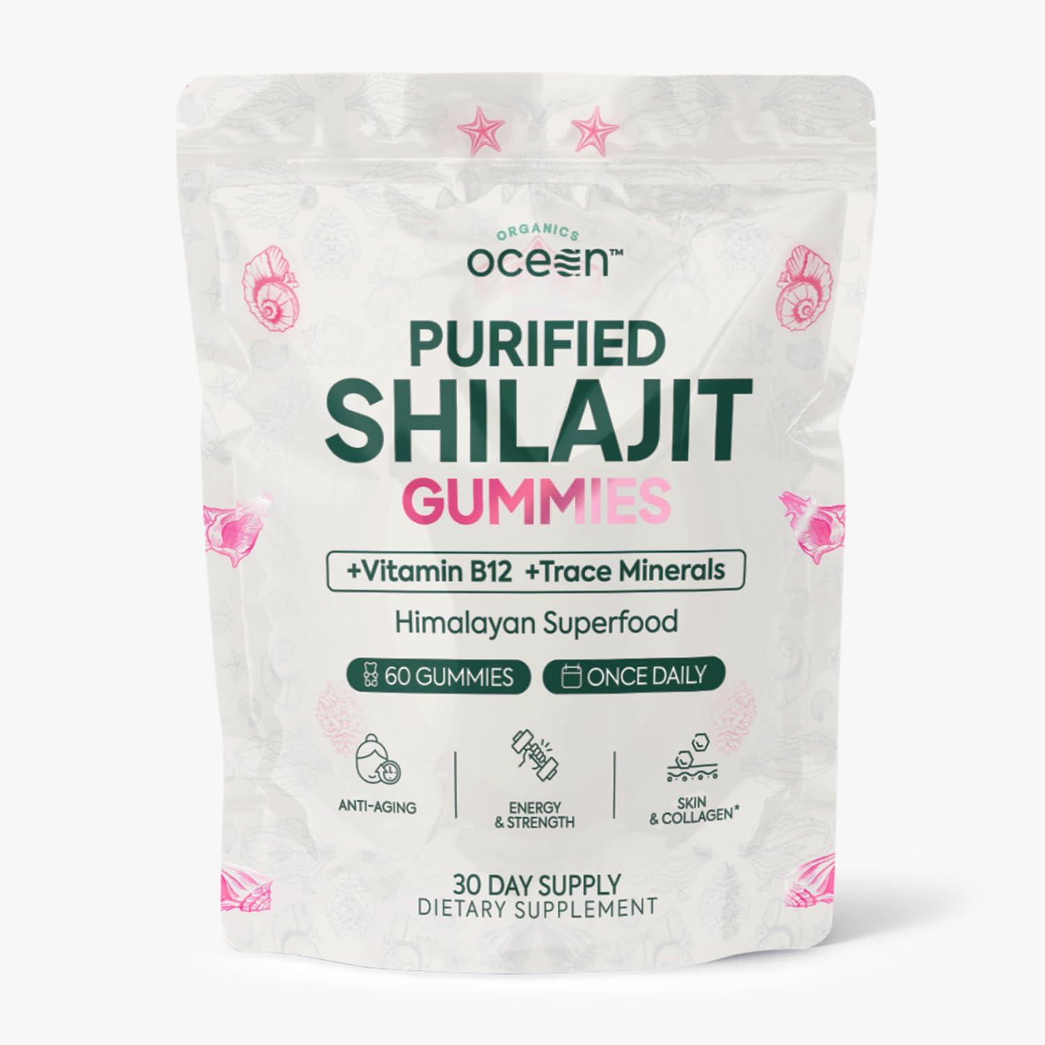 Organics Ocean Shilajit Gummies – Pumpkin Cocoa, 60 Gummies