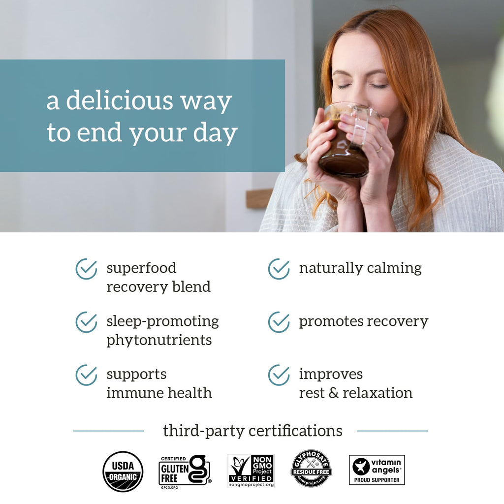 Organifi Gold Chocolate – Restful Sleep, Immune Support & Recovery | 20 Day Supply