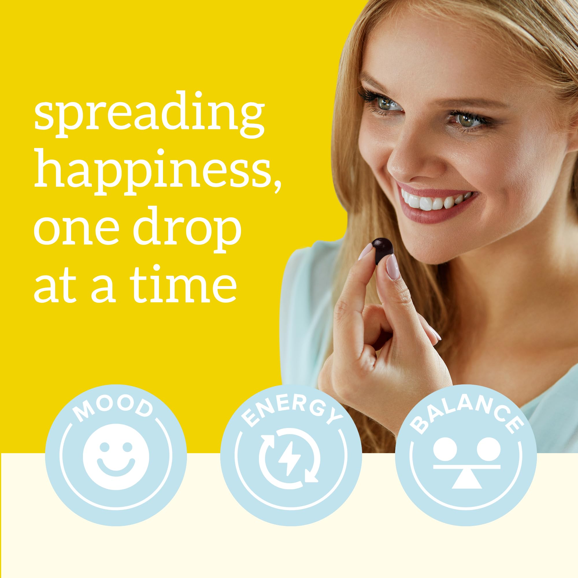 Organifi Happy Drops – Daily Mood Support Gummies (Lemon) – 60 Gummies