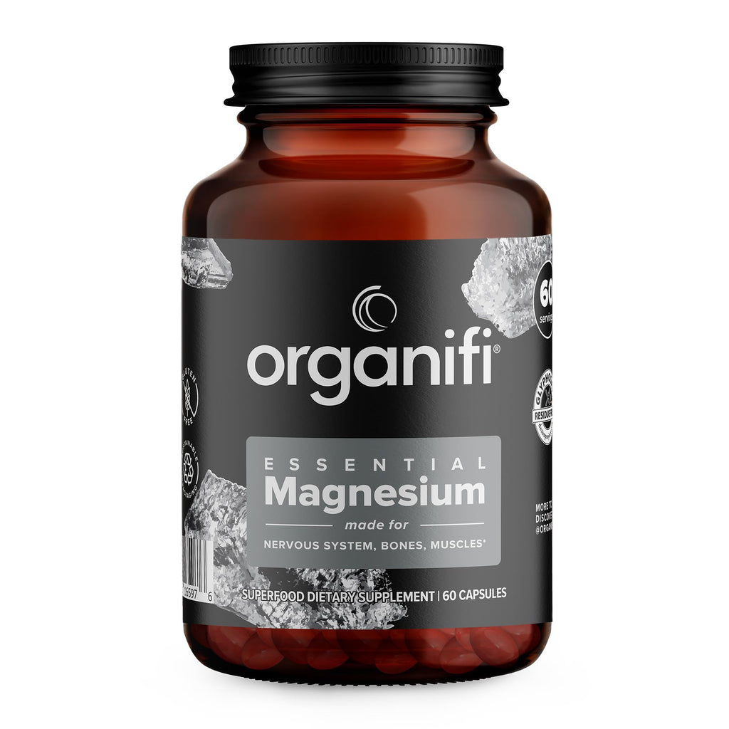 Organifi Essential Magnesium Glycinate 150mg | Bone & Muscle Health | 60 Vegan Capsules