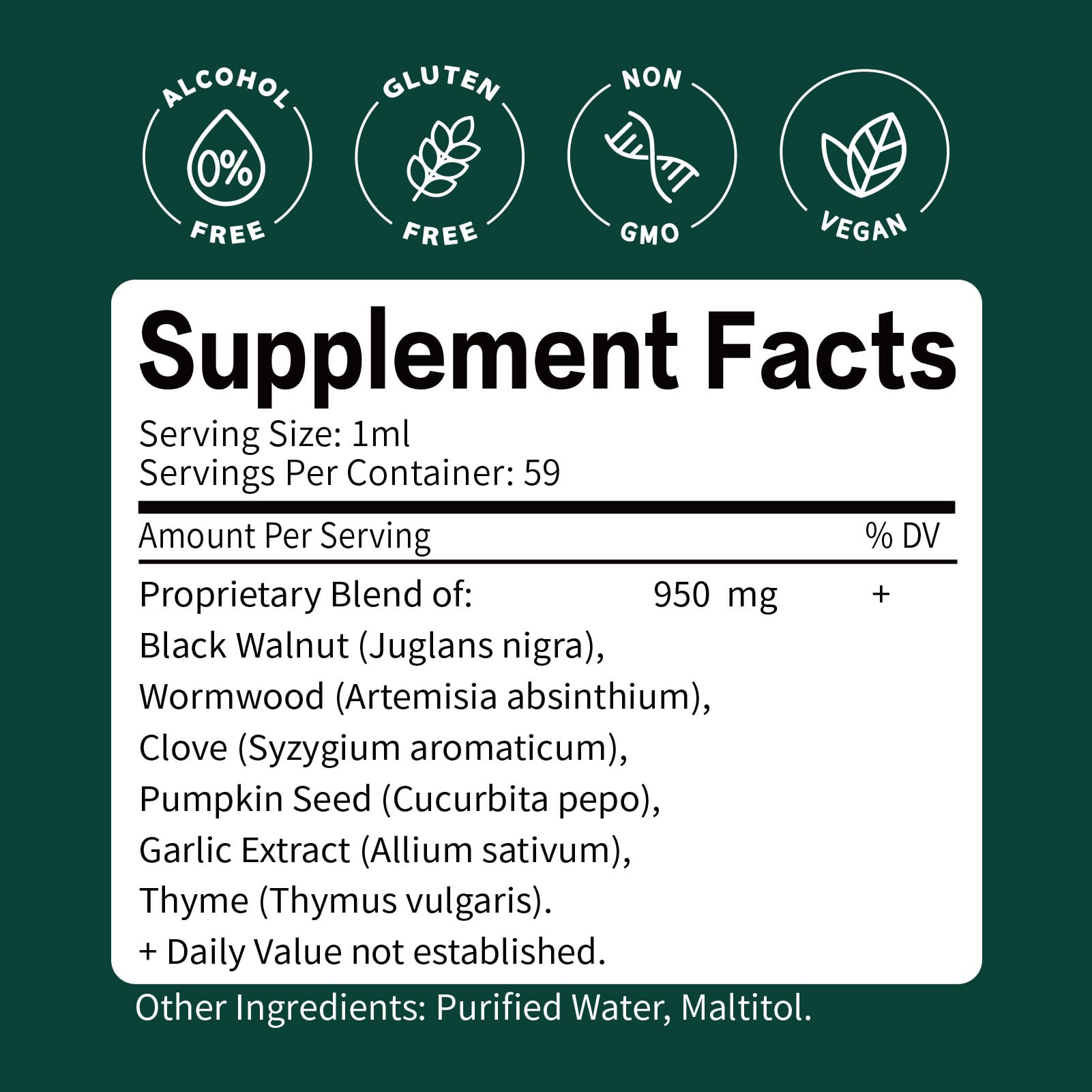 ORGANIHERBENCE Black Walnut & Wormwood Digestive Drops – 2oz | Digestive Support