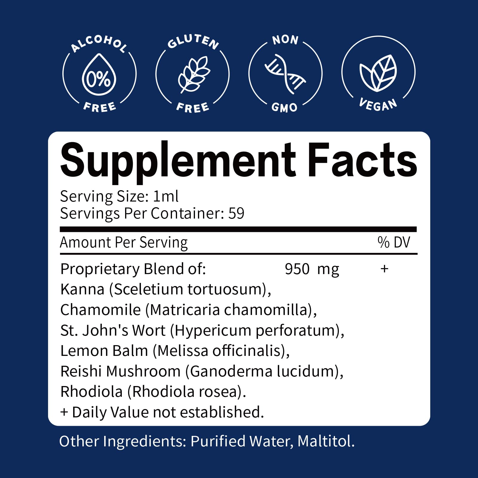 ORGANIHERBENCE Kanna Drops (2oz) – 6-in-1 Relaxation, Energy & Focus