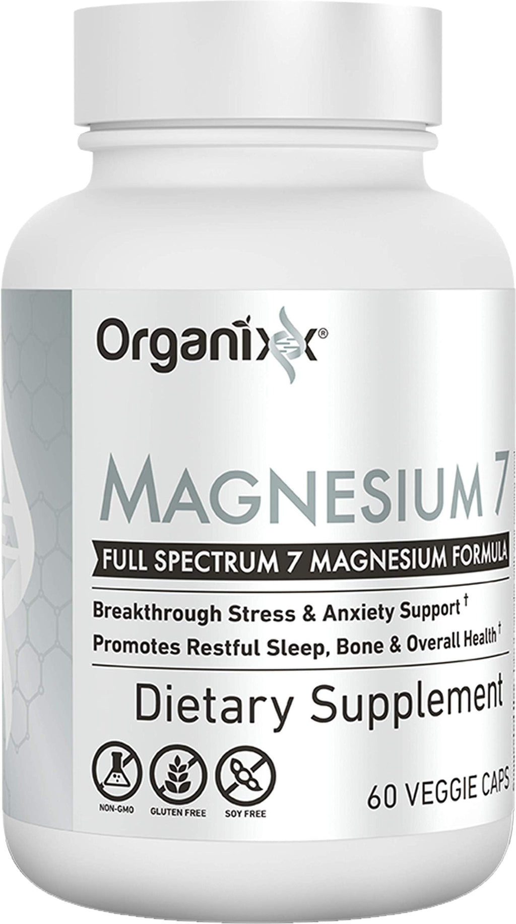 Organixx Magnesium Glycinate 7-Form Complex – Sleep, Muscle & Heart Health | 60 Capsules