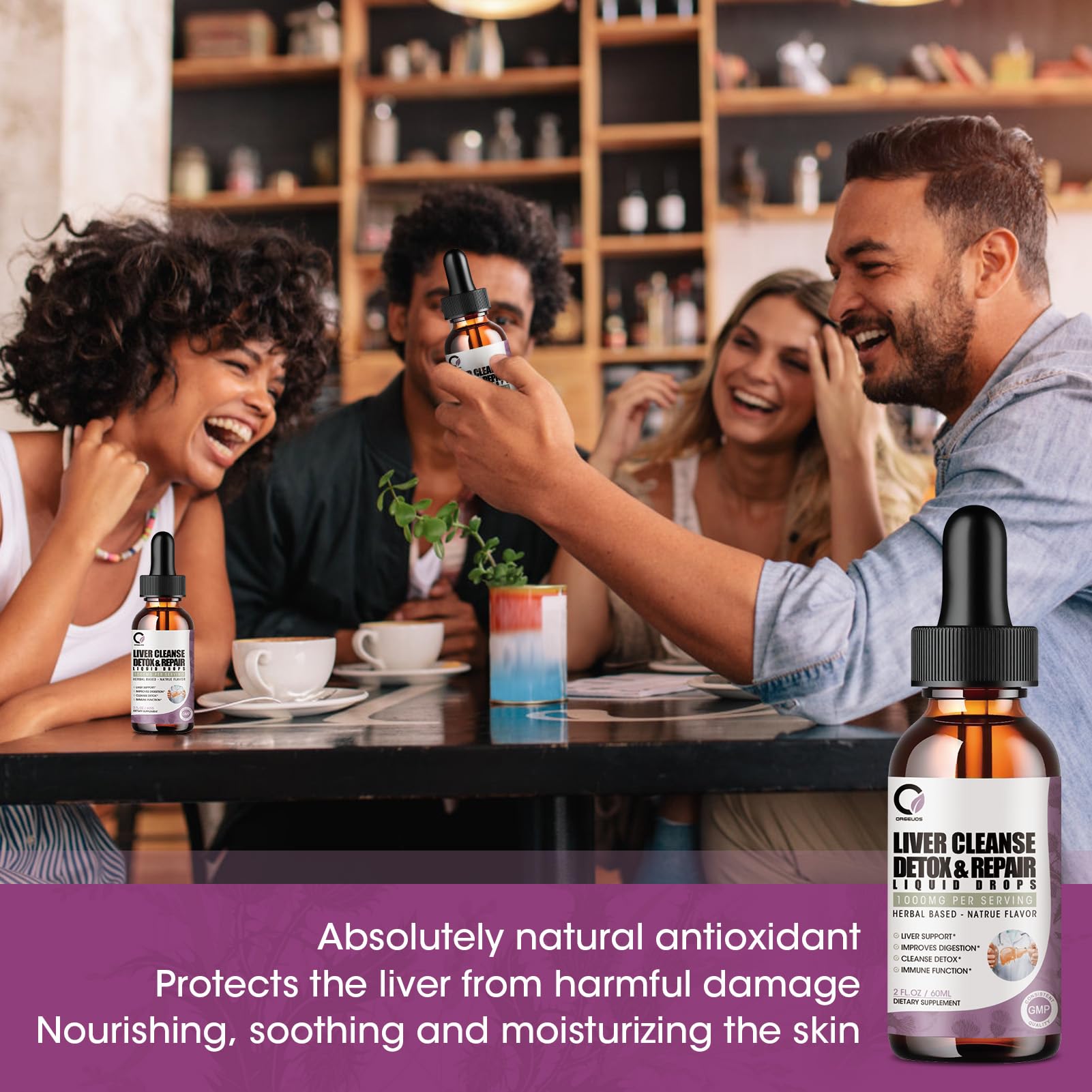 ORGEUOS 2 Pack Liver Cleanse Detox Drops – Milk Thistle & Artichoke Extract, 4 Fl Oz (Vegan)