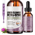 ORGEUOS 2 Pack Liver Cleanse Detox Drops – Milk Thistle & Artichoke Extract, 4 Fl Oz (Vegan)