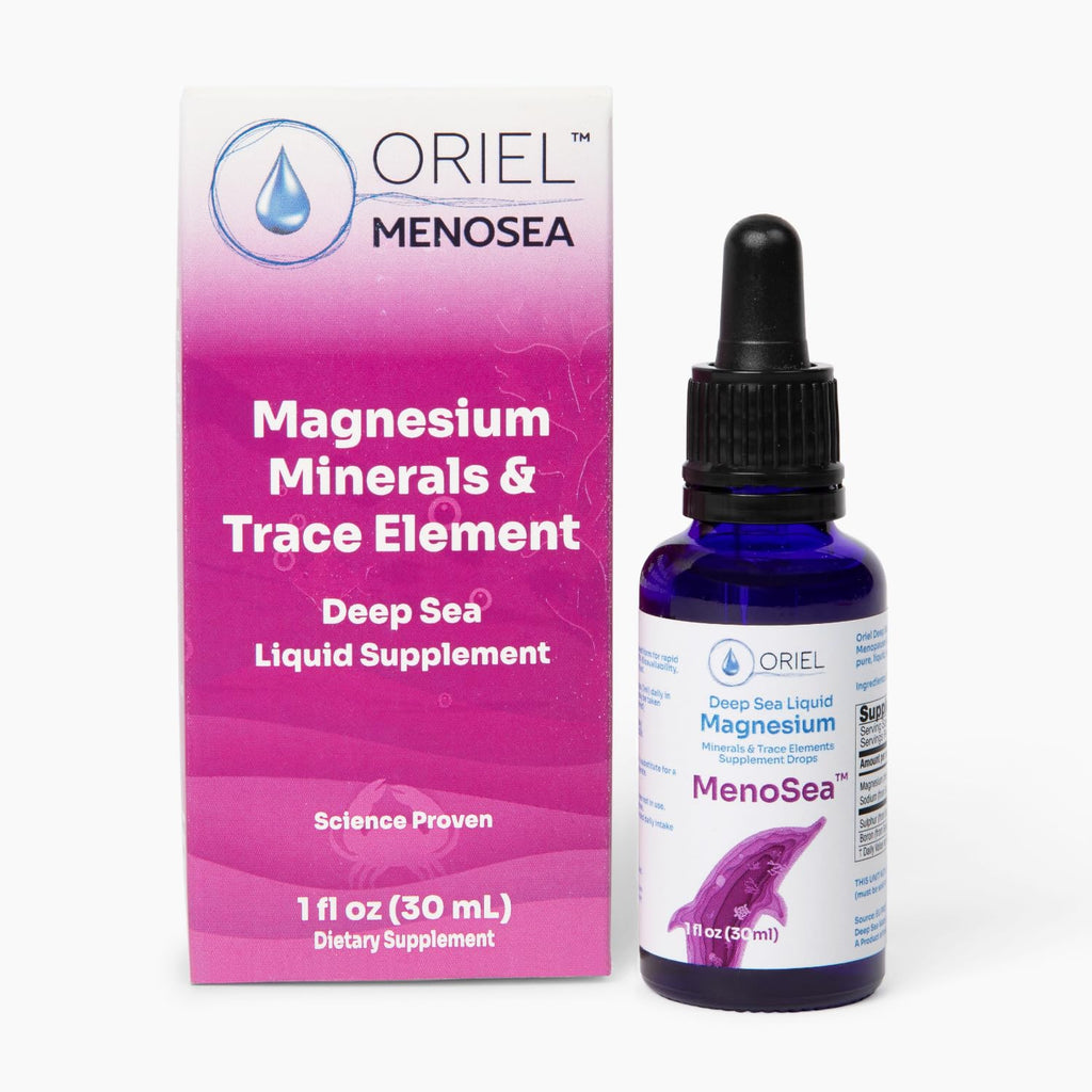Oriel Liquid Magnesium Drops Menosea – Rapid Absorption, Free Ion Magnesium, 78 Trace Elements, Menopause Wellness