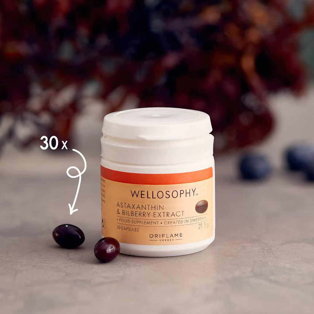 Oriflame Wellness Astaxanthin & Bilberry Extract - Antioxidant Supplement