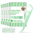 500 Count Orthodontic Flossers with Dispenser – Braces Flossers (Pack of 5)