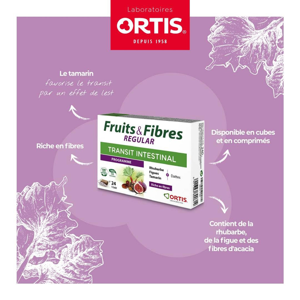 Ortis Fruits & Fibres Regular 24 Cubes - Classic Fruit & Fiber Snack