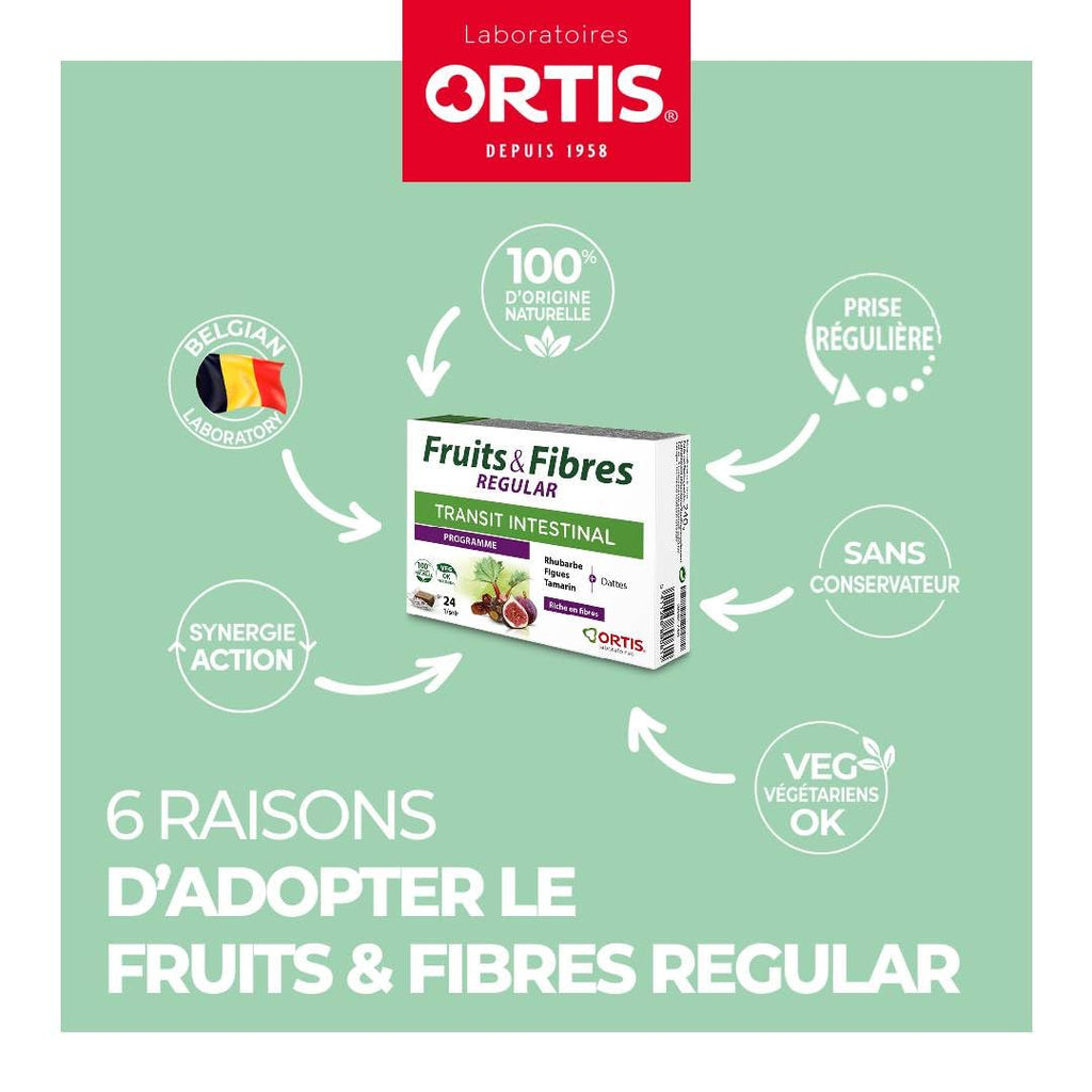 Ortis Fruits & Fibres Regular 24 Cubes - Classic Fruit & Fiber Snack