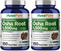 NusaPure OSHA Root Extract 1500 mg Vegan Capsules – 150 Count (Pack of 2)