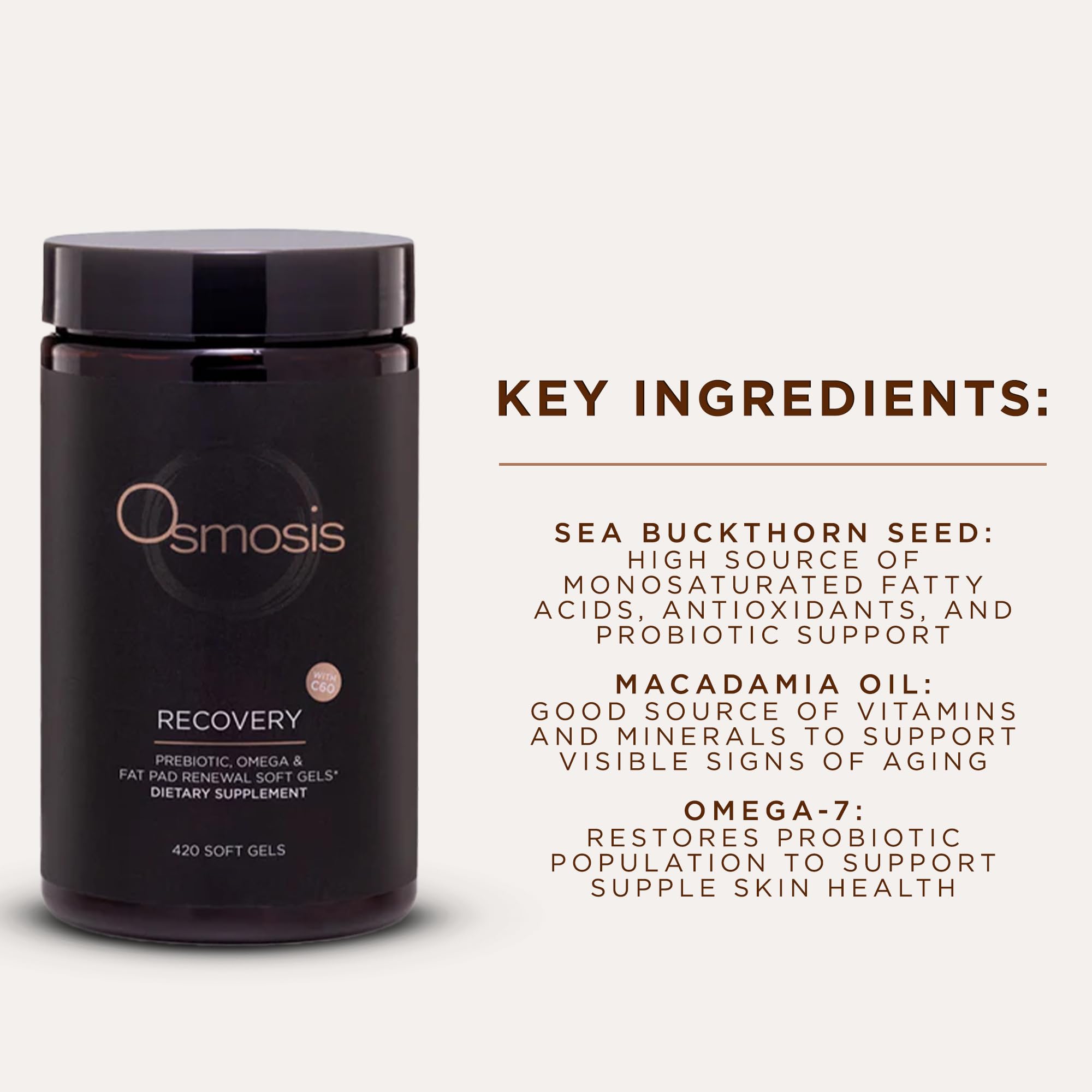 OSMOSIS Recovery – Facial Volume Renewal, 420 Soft Gel Caps