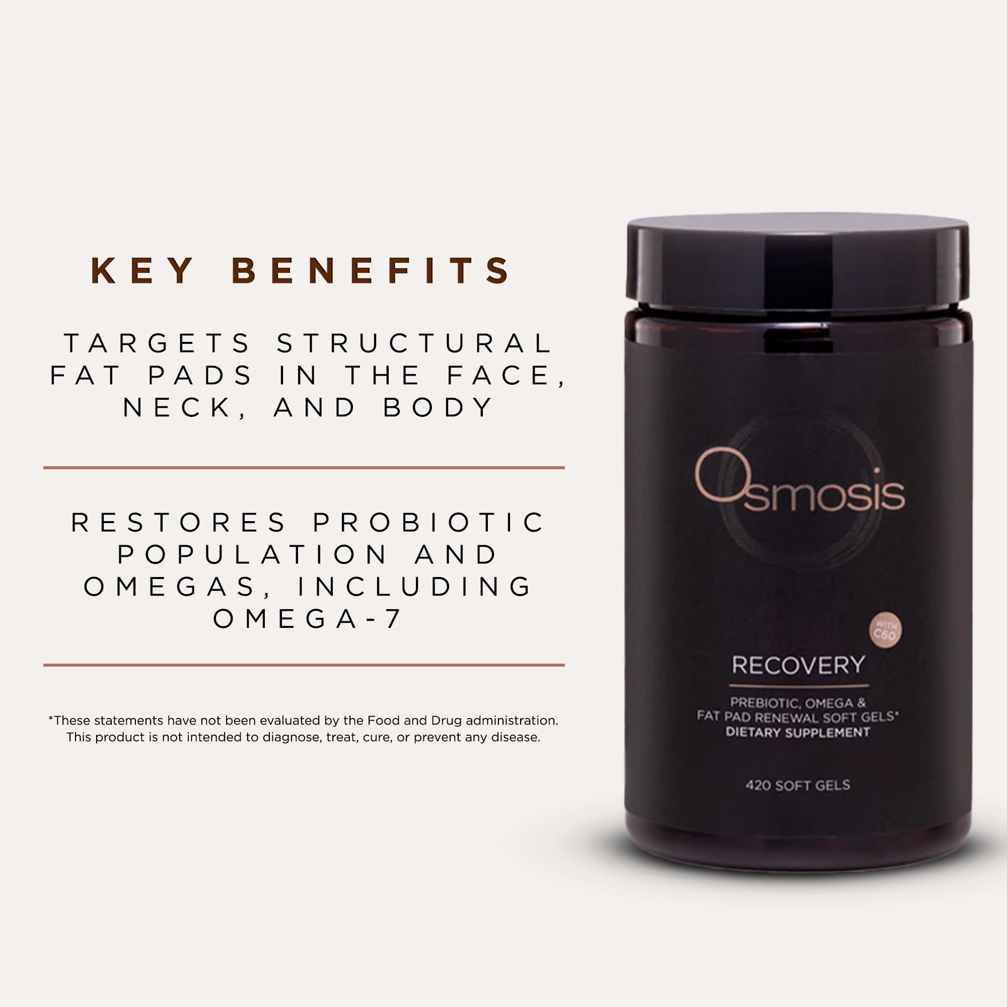 OSMOSIS Recovery – Facial Volume Renewal, 420 Soft Gel Caps