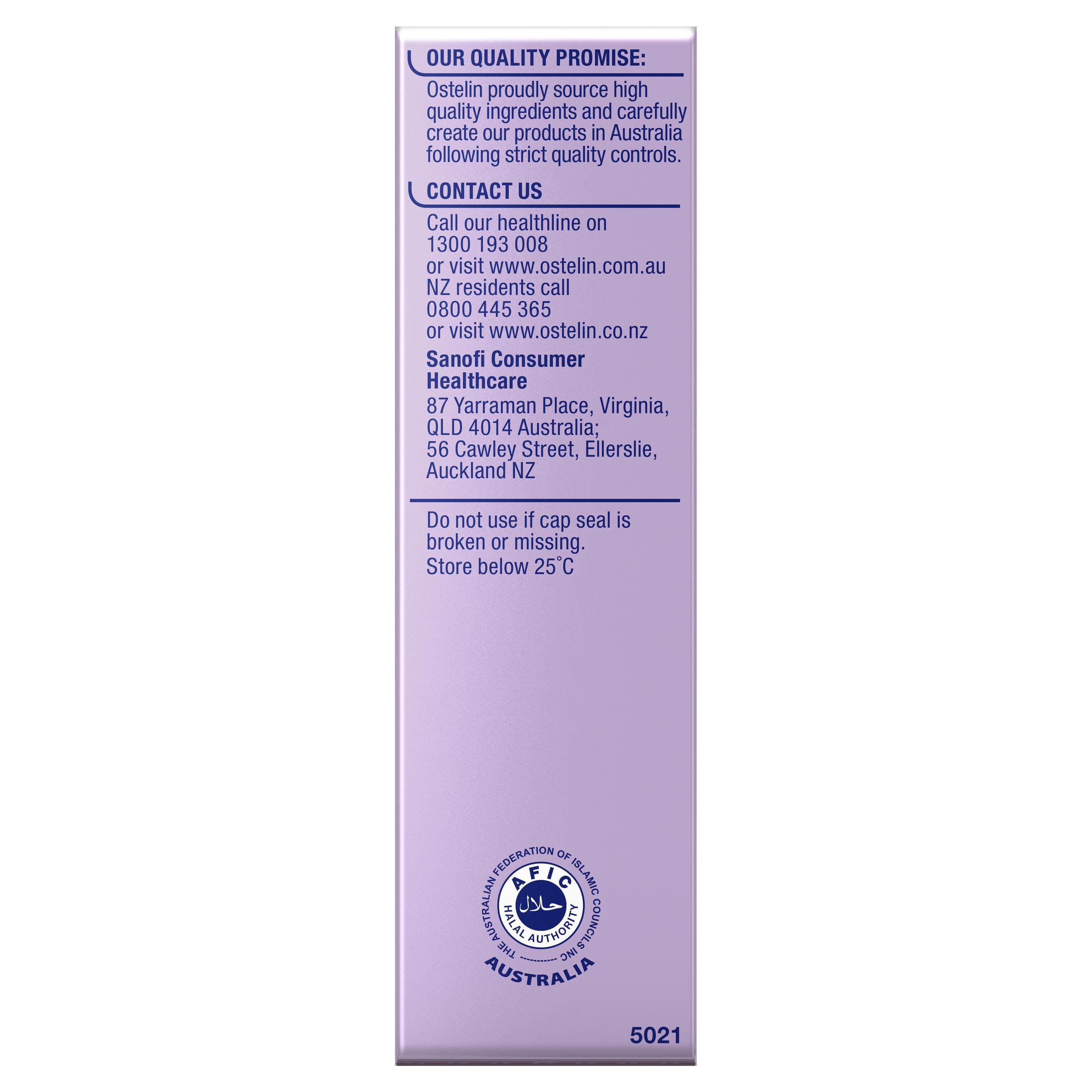 Ostelin Kids Vitamin D Liquid 20ml — 200IU Vitamin D3 (Strawberry)