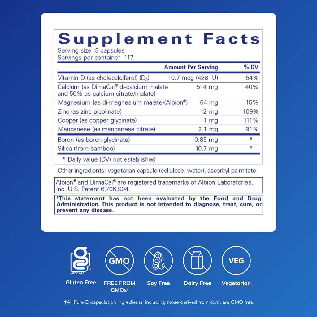 Pure Encapsulations OsteoBalance – Hypoallergenic Calcium Support for Bone Health | 351 Capsules