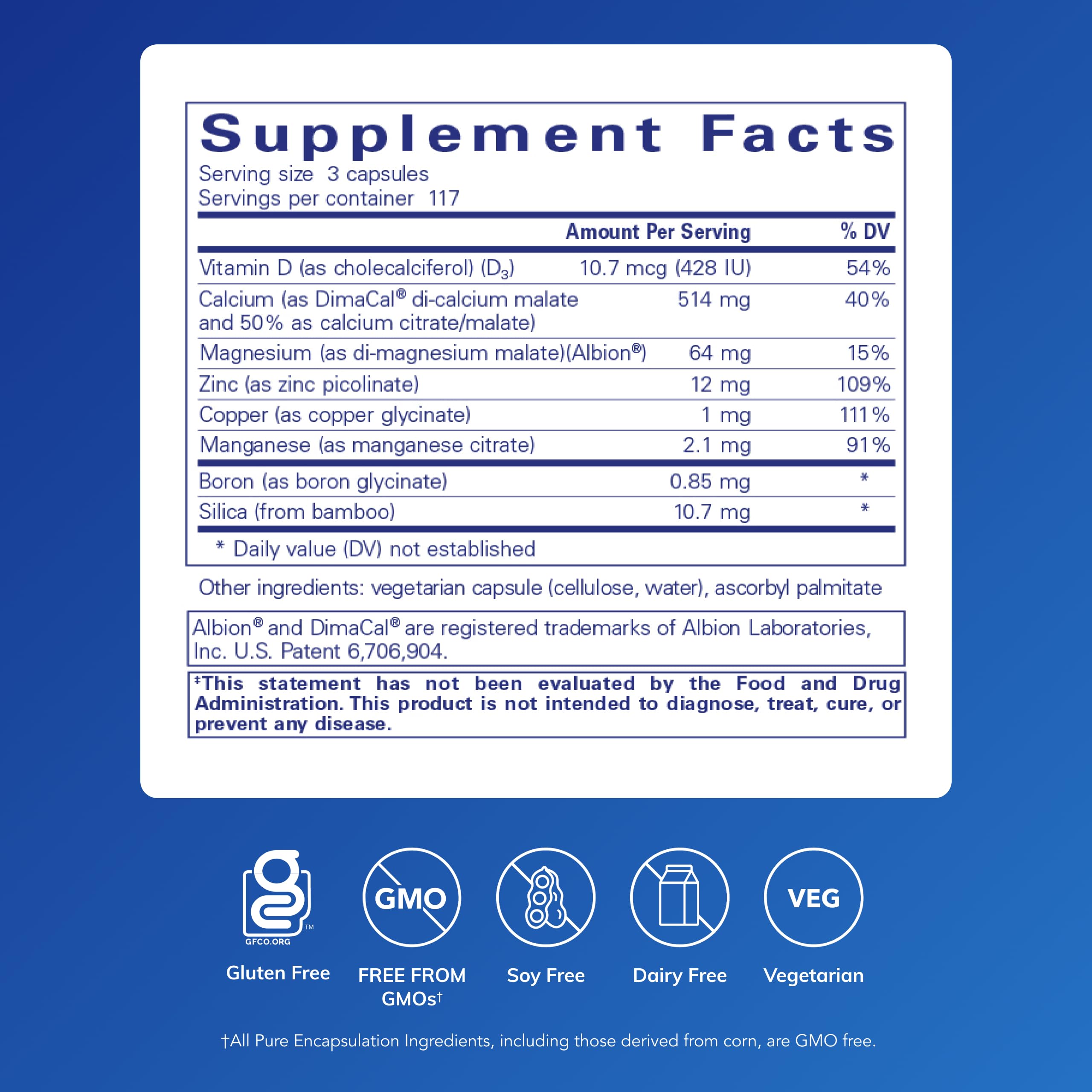 Pure Encapsulations OsteoBalance – Hypoallergenic Calcium Support for Bone Health | 351 Capsules