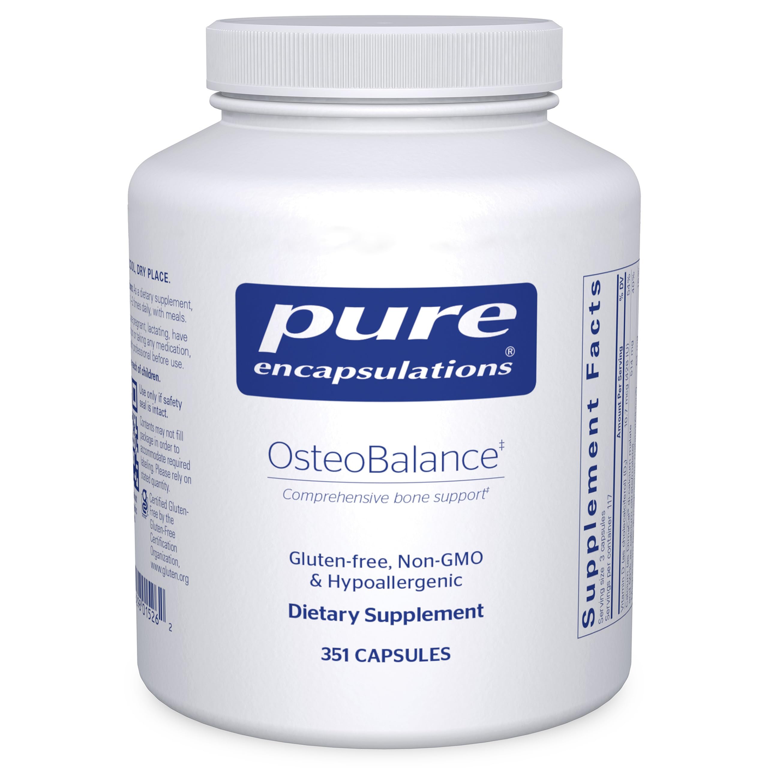 Pure Encapsulations OsteoBalance – Hypoallergenic Calcium Support for Bone Health | 351 Capsules