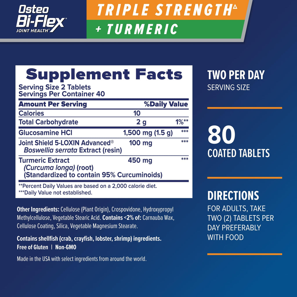 Osteo Bi-Flex Triple Strength Glucosamine + Turmeric – Joint Support