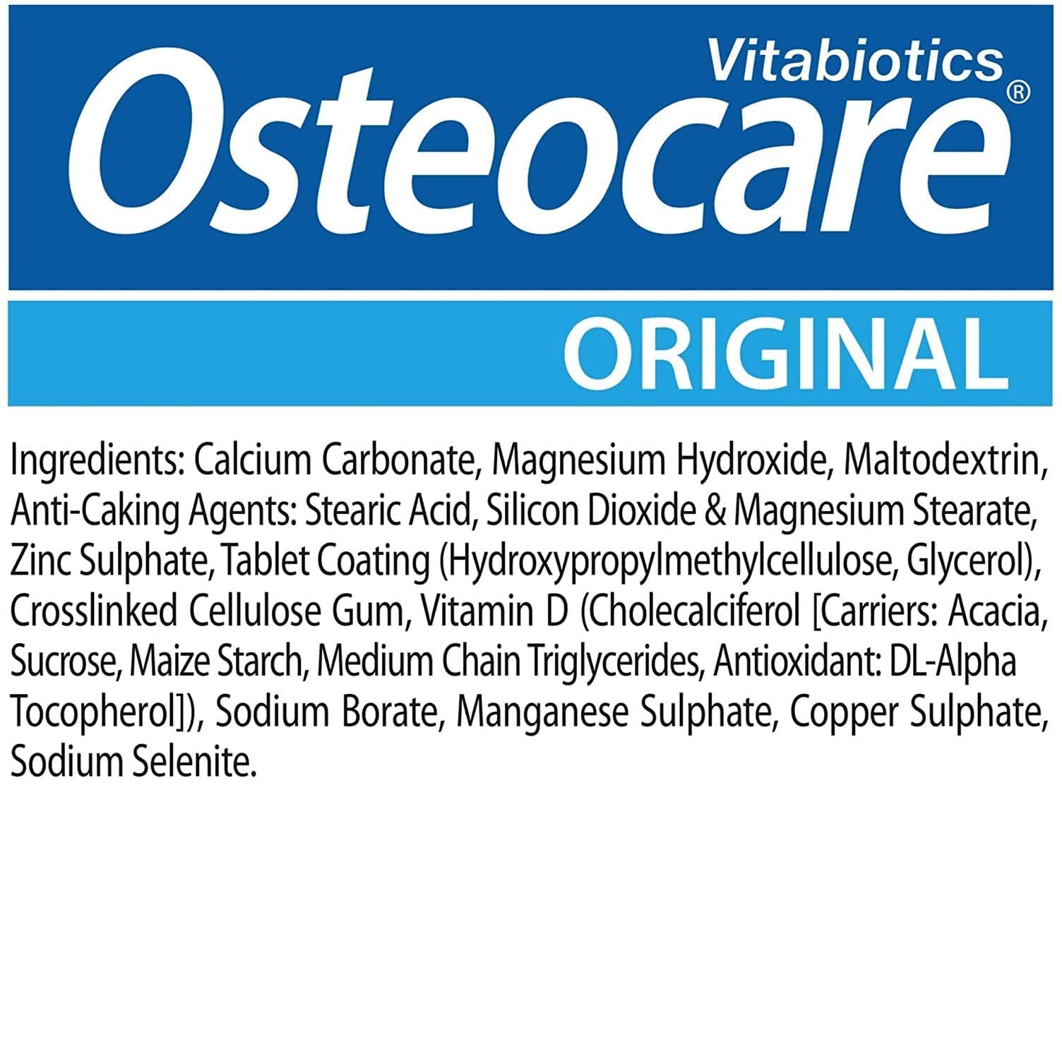 Vitabiotics Osteocare Calcium 800mg with Vitamin D3, Magnesium & Zinc – 90 Tablets | Bone Health & Immunity