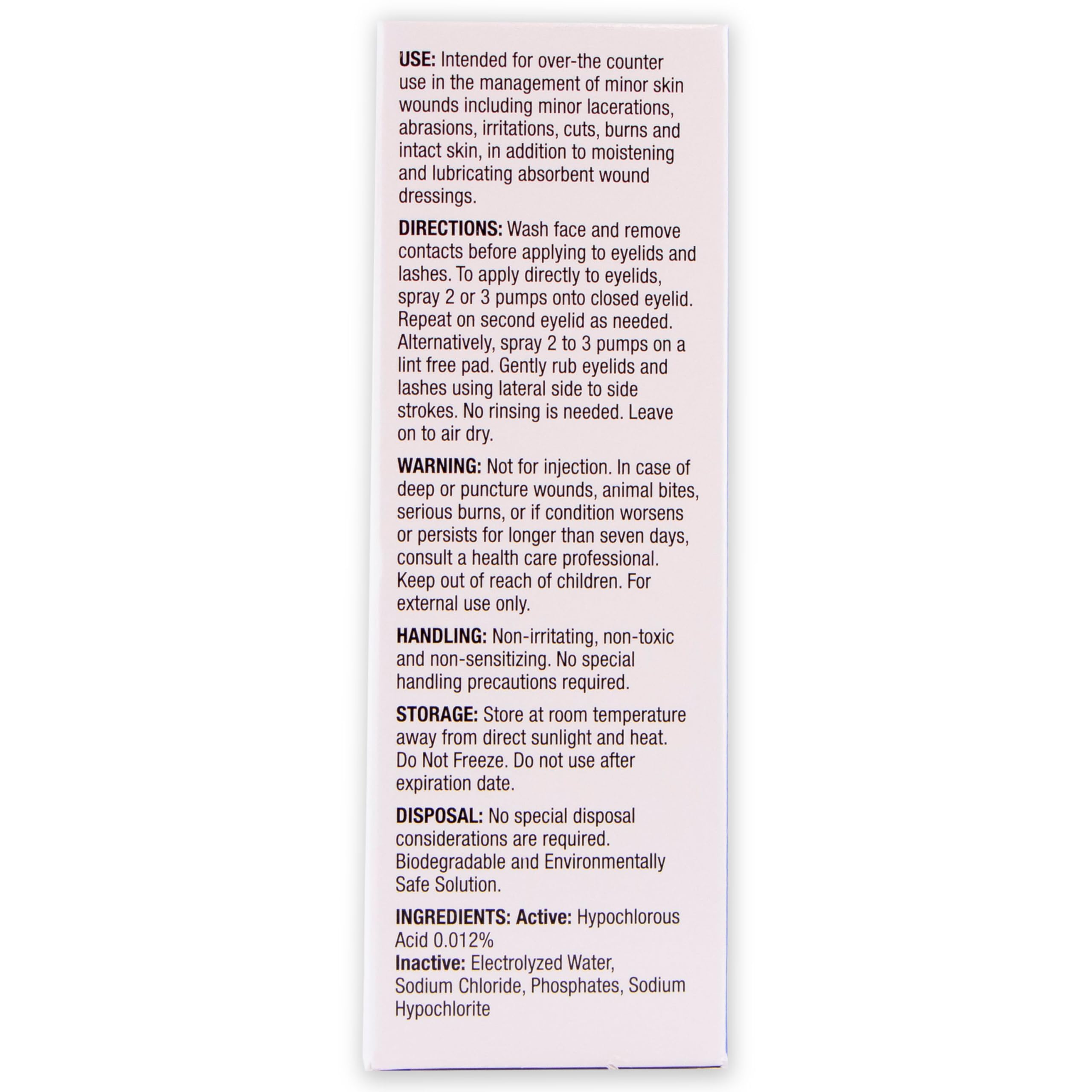 OT7400 Oasis TEARS HYPOCHLOROUS Eyelid & Lash Cleansing Spray – 0.012% HOCl, 1.86 fl oz