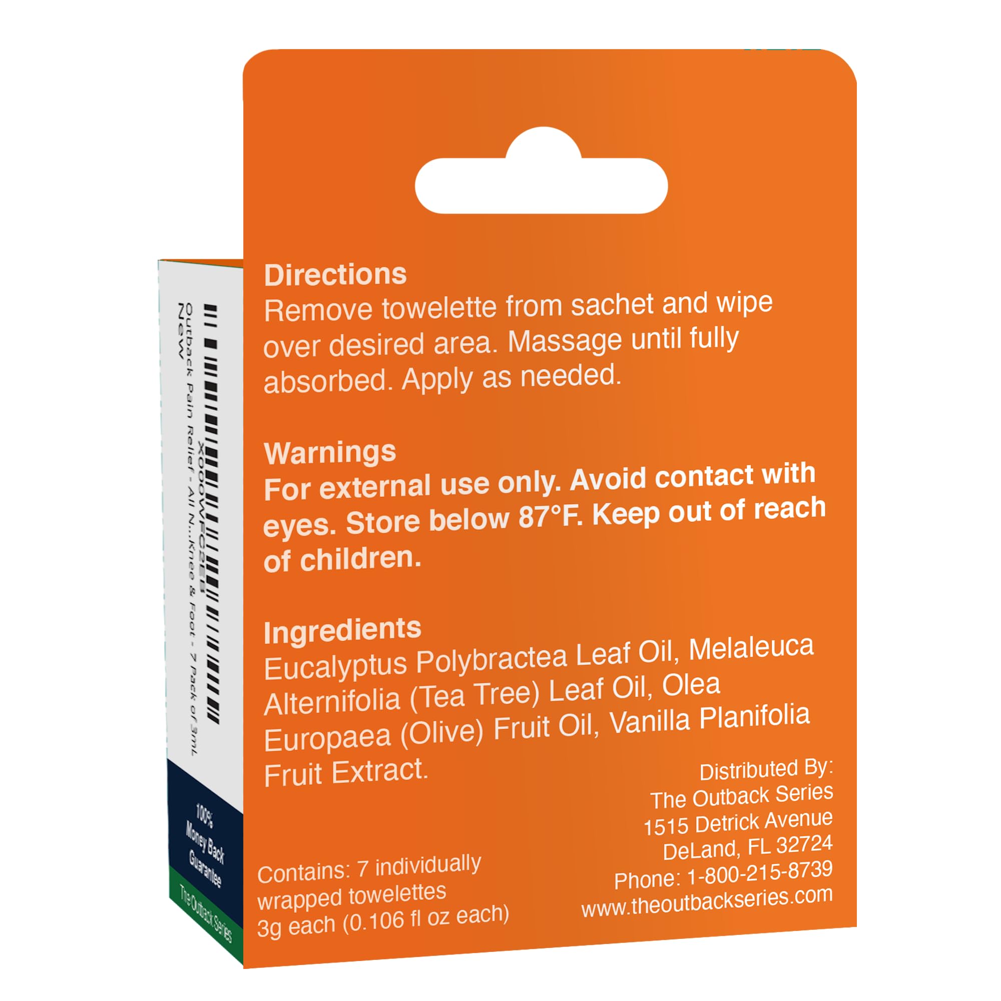 The Outback Series Original Oil Towelettes - 7 Day Pack (3mL each) | All-Natural Massage Towelettes