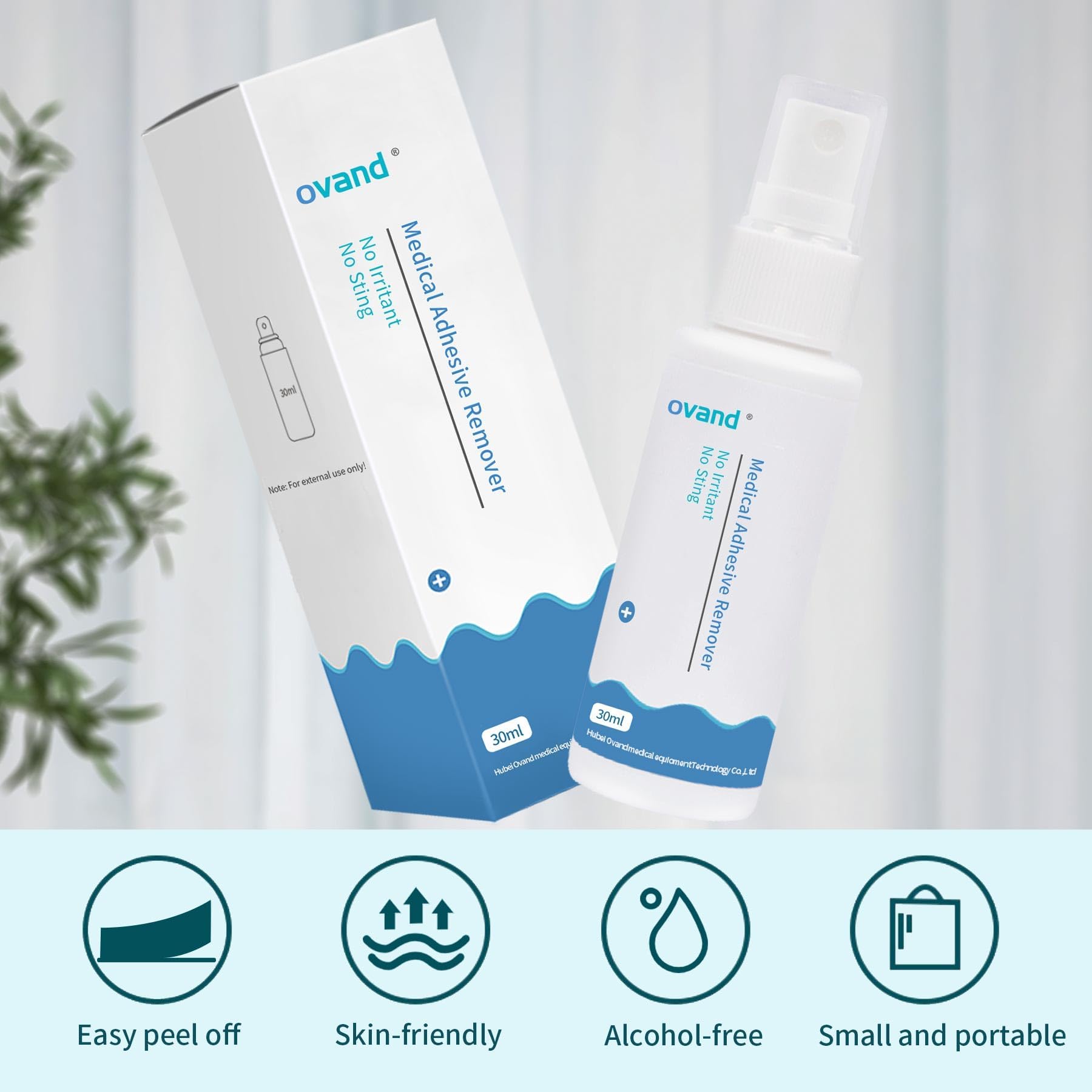 ovand Medical Adhesive Remover Spray - 1 oz | Gentle, Skin-Safe Ostomy Adhesive & Tape Removal