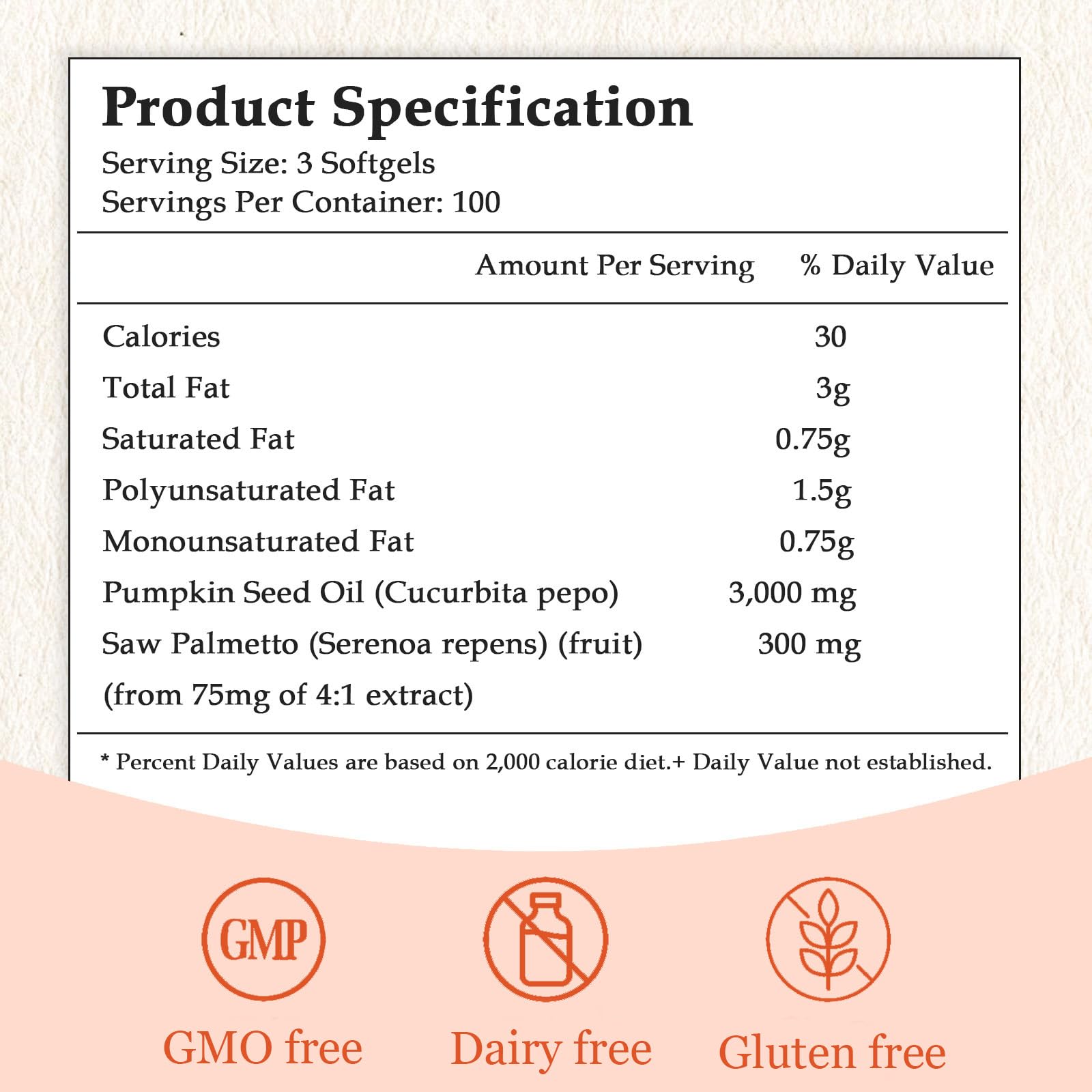 Ovela Pumpkin Seed Oil Capsules 3000mg + Saw Palmetto – Hair Growth Support