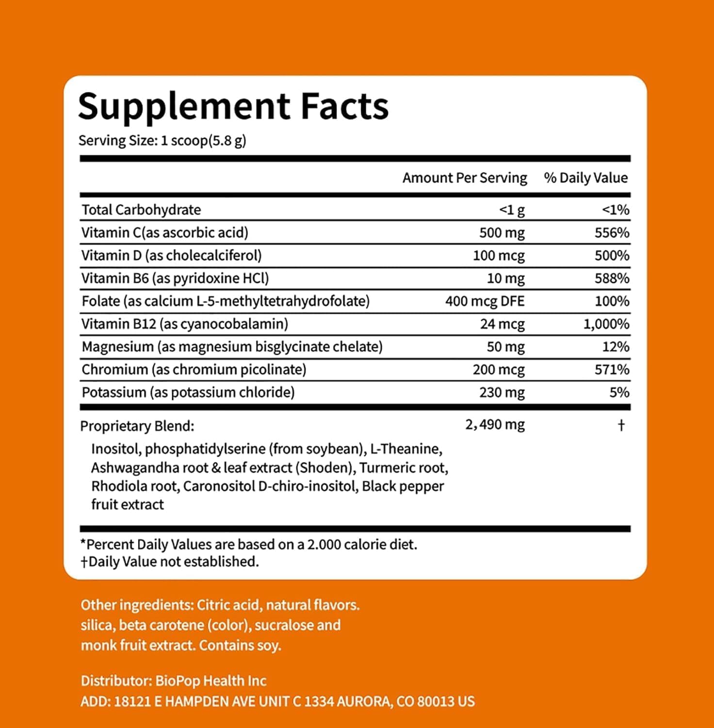 oviaapo Cortisol Drink Powder – Natural Relaxation, Focus & Calm Mood Support