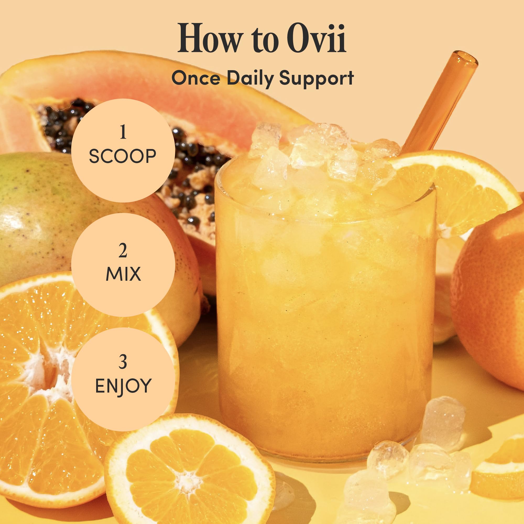 Ovii Ovarian Support for Women – Hormonal & Metabolic Balance (40:1 Myo-Inositol + Reducose) Tropical, 30 Ct