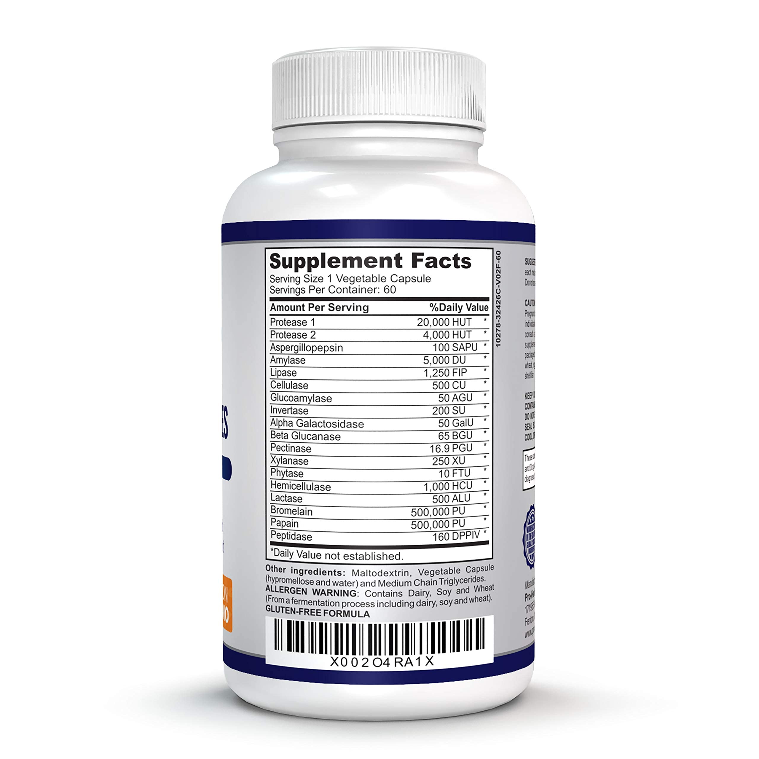 O!VITA Premium Digestive Enzymes – Plant-Based Enzymes for Better Digestion & Nutrient Absorption (60 Veggie Capsules)
