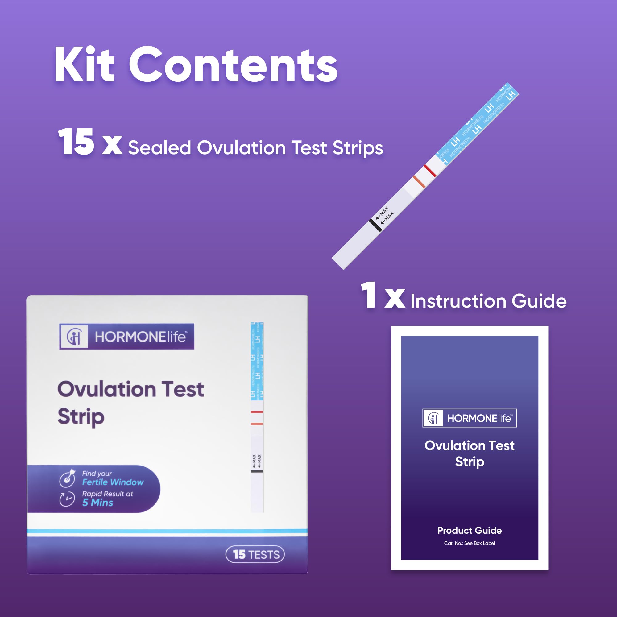 Ovulation Test Strips – LH Test for Ovulation Detection (15/30 Count)