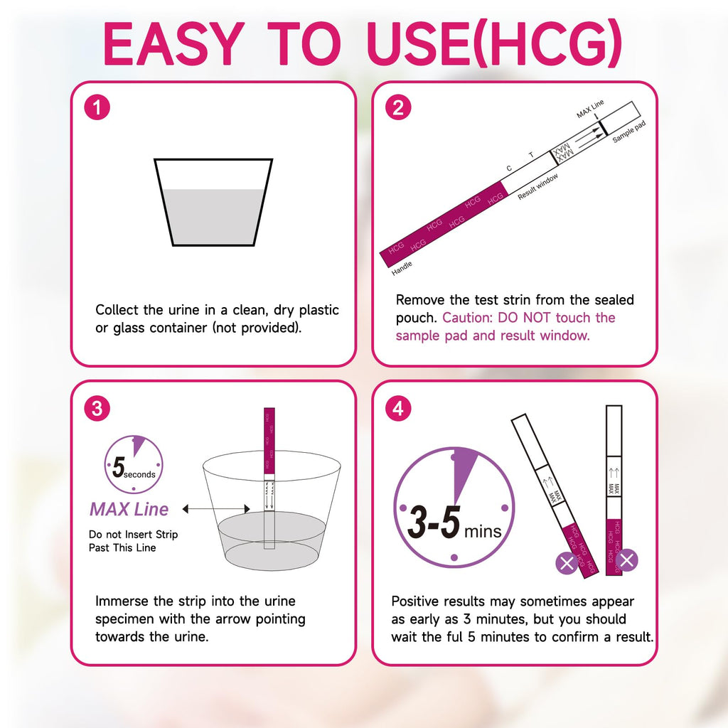 Home Fertility Tracker: Ovulation & Pregnancy Test Strips Kit (50 LH, 20 HCG)
