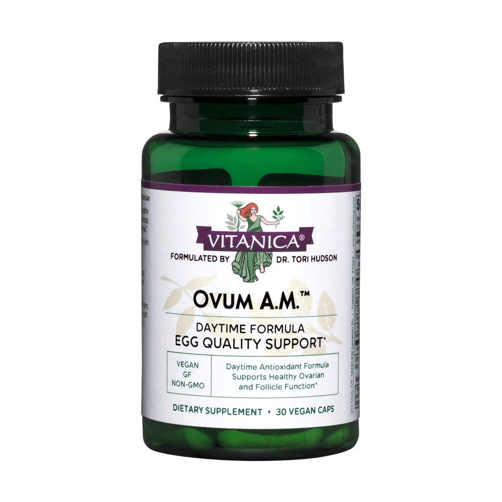 Vitanica Ovum A.M. – Egg Quality Support with Vitamin D3, Alpha Lipoic Acid & CoQ10 (30 Vegan Caps) – Works Best with Ovum P.M.