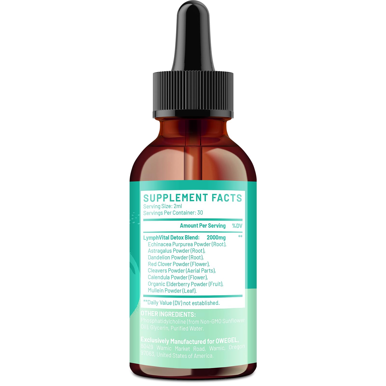 oweGel Liposomal Lymphatic Drops – Alcohol-Free, Sugar-Free, 4 fl oz