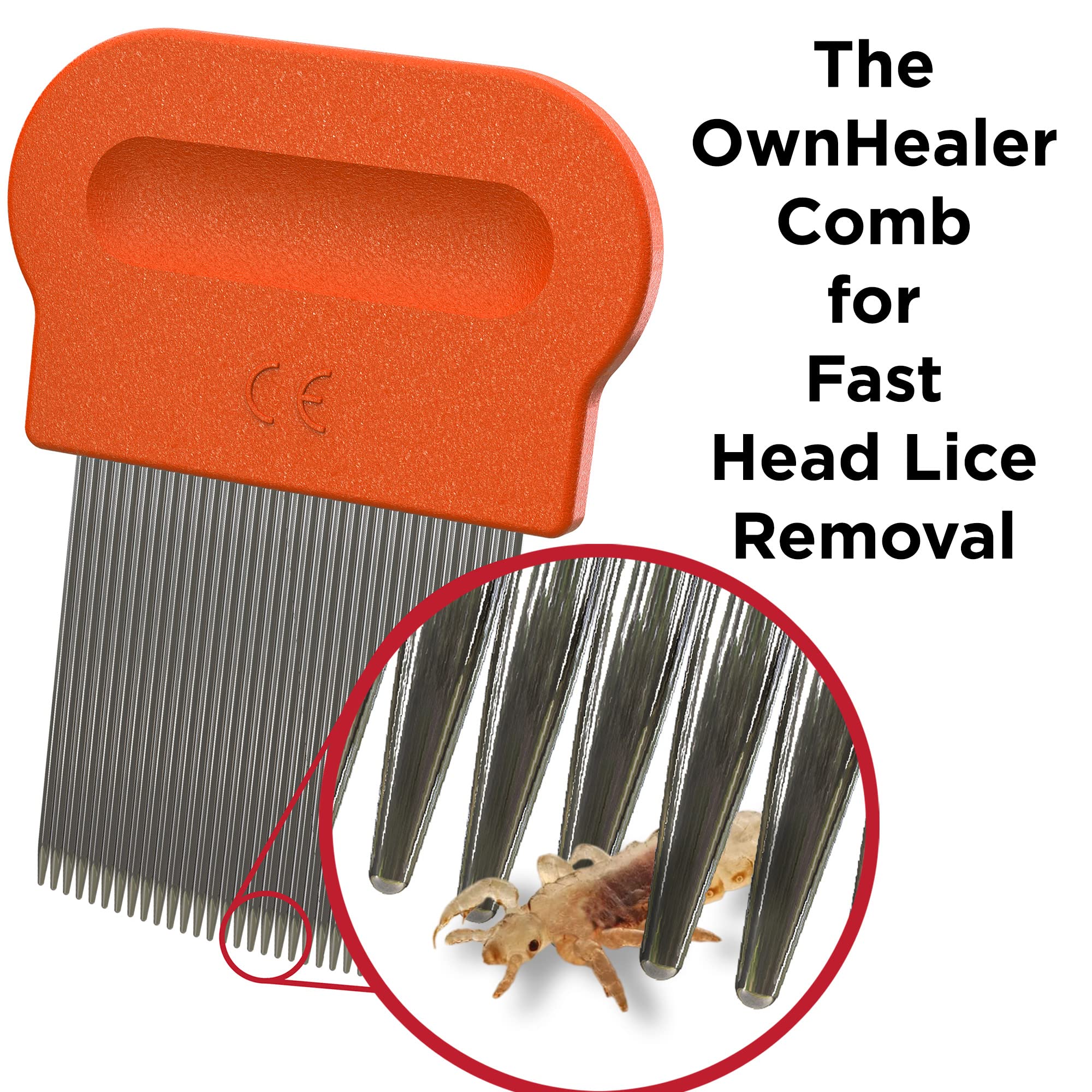 OWNHEALER Professional Lice Comb Kit – Fast, Gentle Lice & Nit Removal for All Hair Types