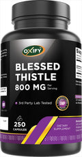Oxify Blessed Thistle 800 mg – 250 Capsules | Gluten-Free & Non-GMO | Made in USA