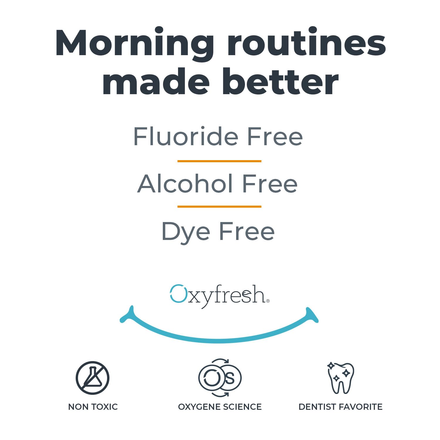 Oxyfresh Lemon Mint Fresh Breath Mouthwash – SLS & Fluoride Free, Alcohol Free – 16 Fl Oz (Pack of 3)