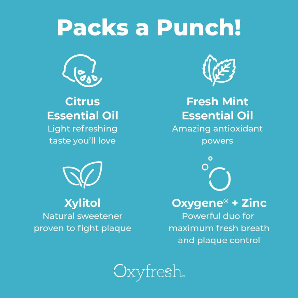 Oxyfresh Premium Lemon Mint Fresh Breath Toothpaste – SLS & Fluoride Free, Low Abrasion, 5oz Pack of 2