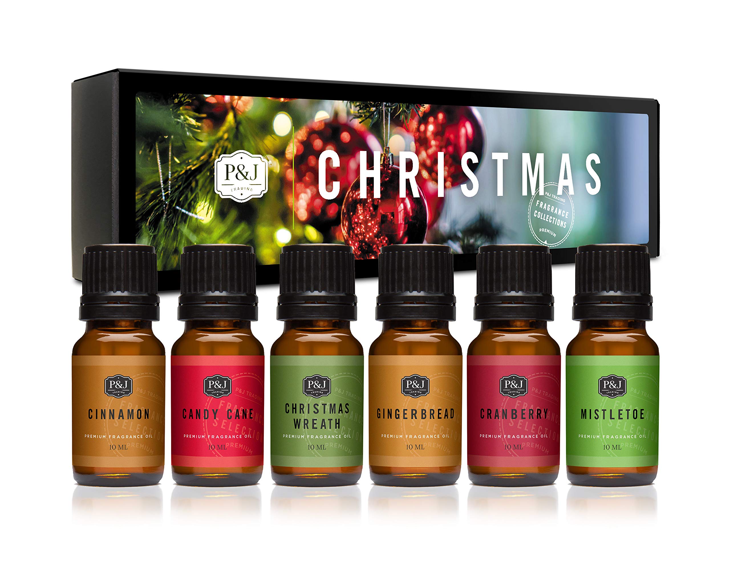 P&J Fragrance Oil Christmas Set – 6 Premium Scents for Candles, Diffusers & DIY