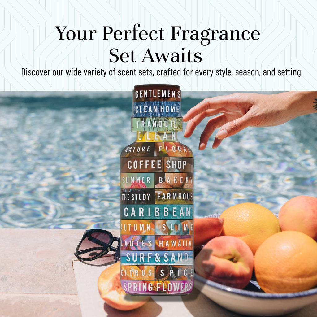 P&J Trading Summer Fragrance Oils Set – 6 Scents (Peach, Strawberry, Plumeria, Coconut, Ocean Breeze, Pina Colada)
