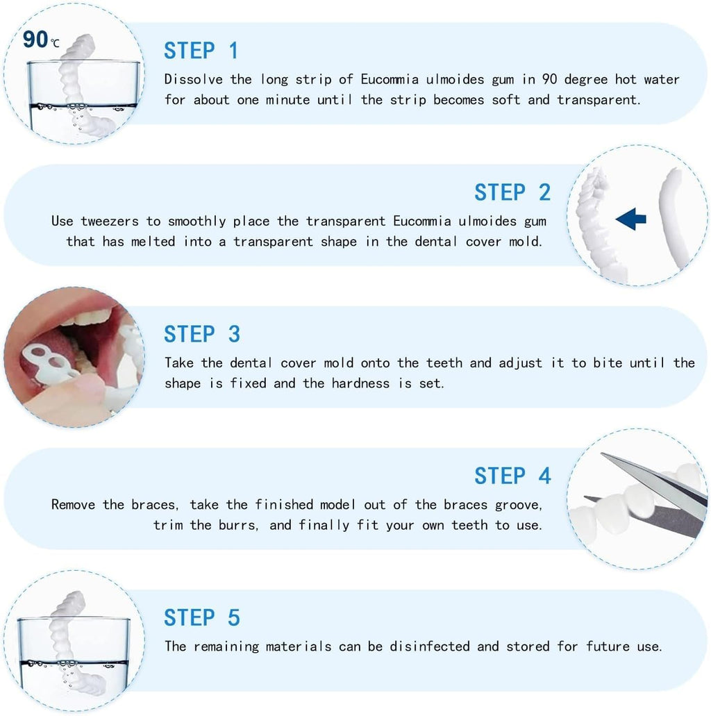 2 Pairs Temporarily Adjustable Smile Aligners – Natural & Comfortable for Men & Women (White)