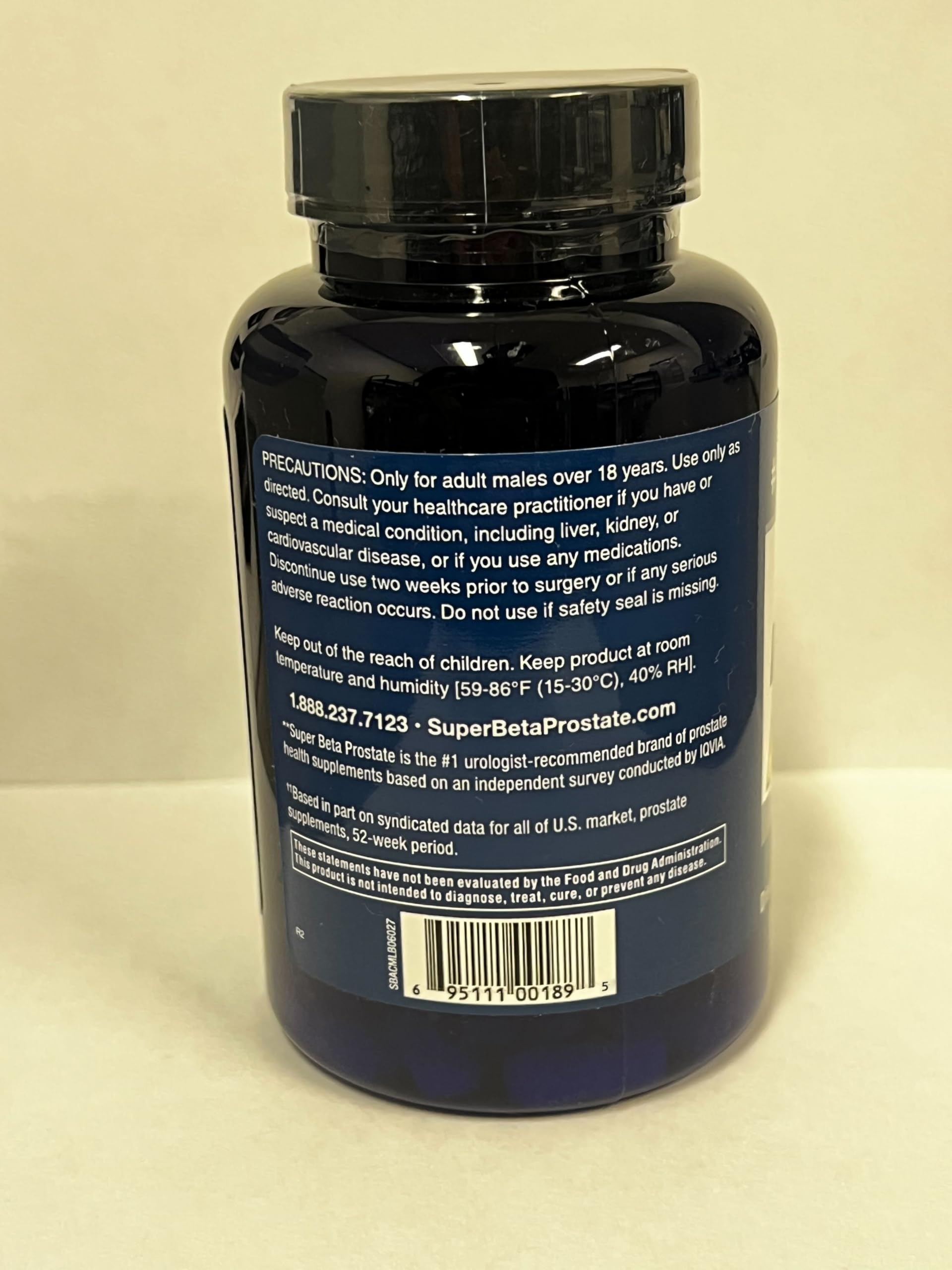 Super Beta Prostate Advanced Prostate Supplement for Men – Beta Sitosterol (Not Saw Palmetto) – 60 Caplets