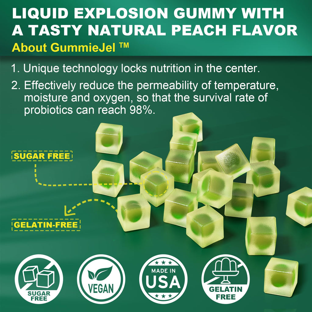 Digestive Enzymes Gummies for Women & Men | 90B CFU Probiotics + Prebiotics & Postbiotics | Fiber Blend | 60 Count