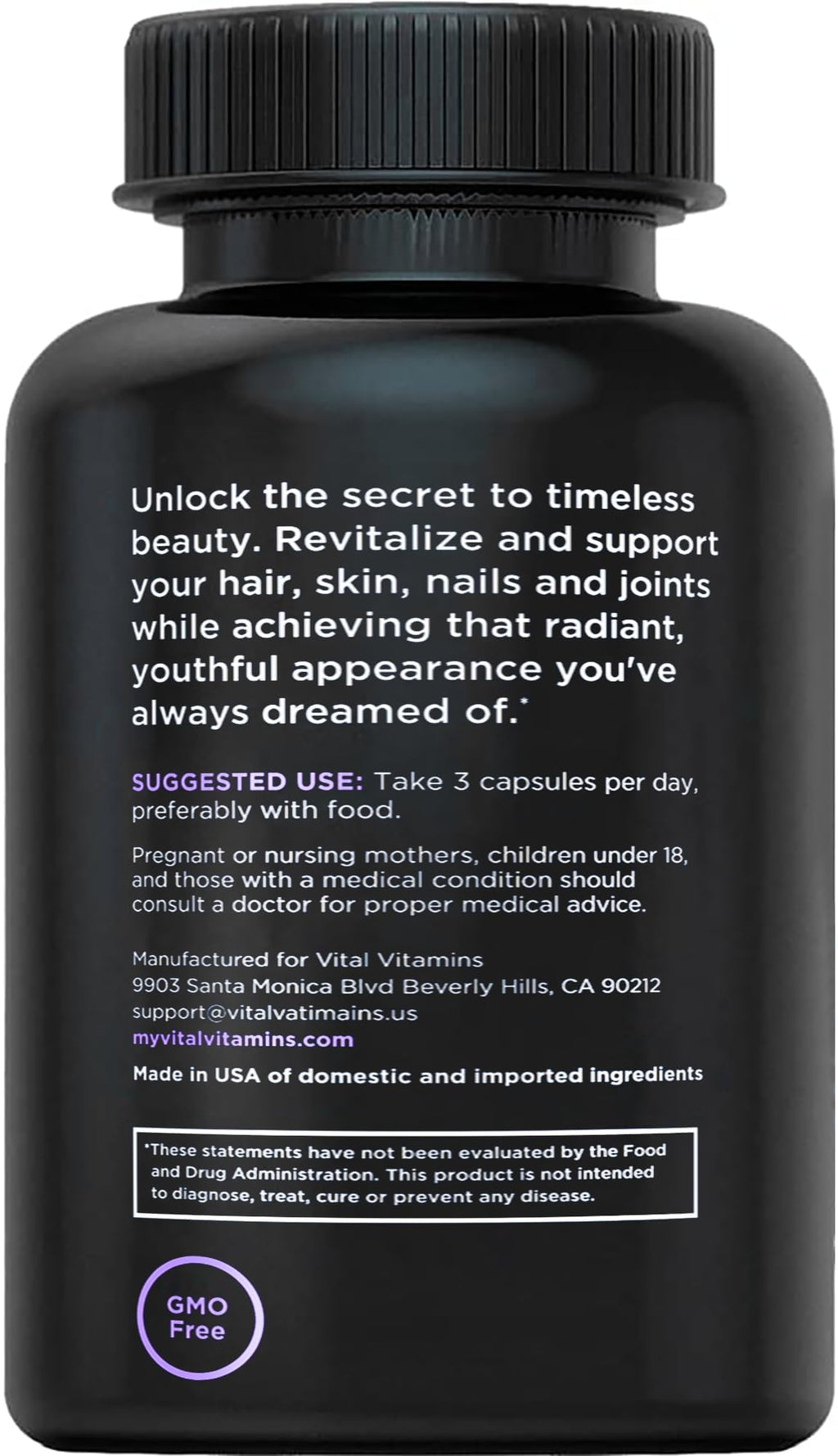 Vital Vitamins Multi Collagen Complex Plus - 150 Capsules | Hair, Skin, Nails