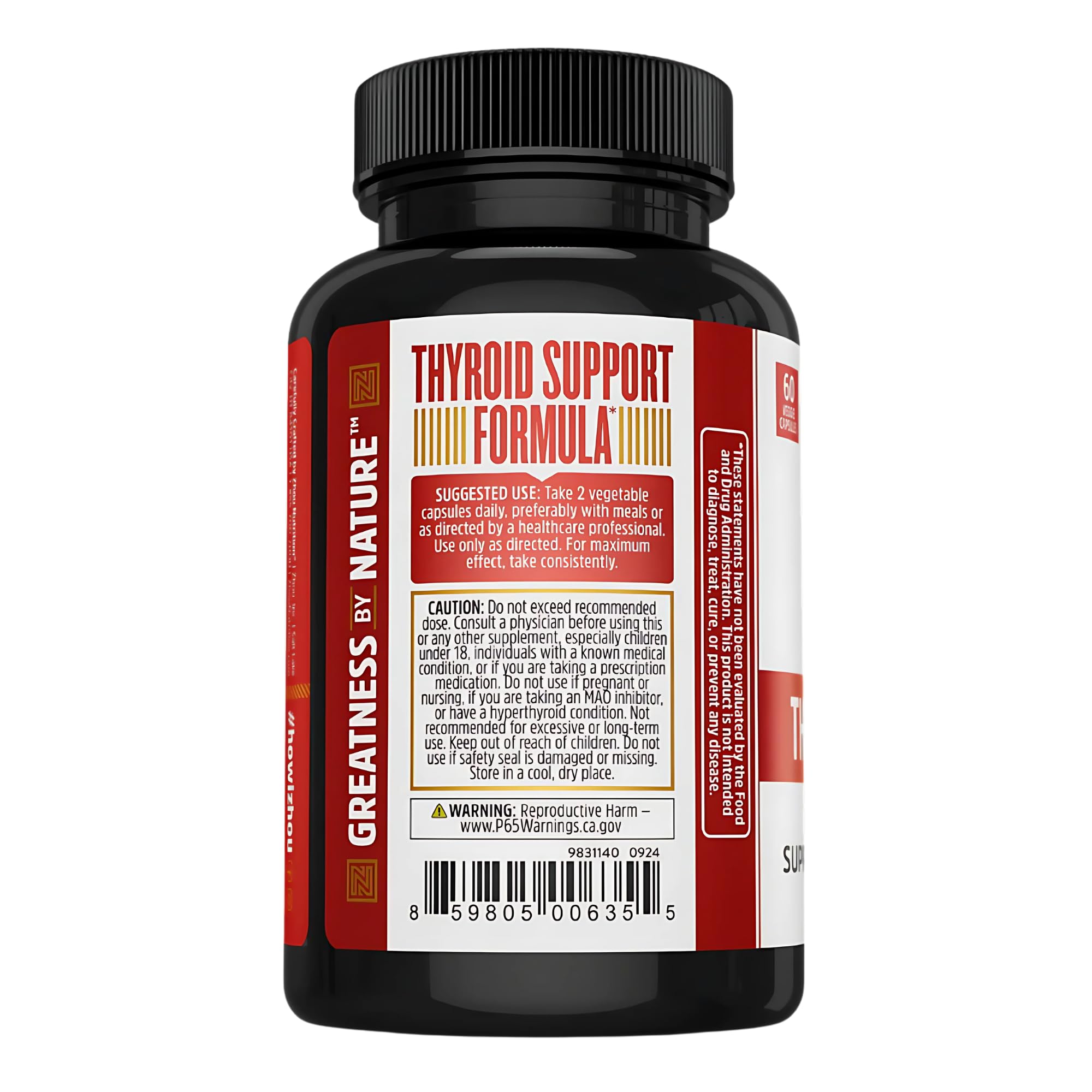 ZHOU D3 + K2 & Thyroid Support Bundle | Vitamin D3 5000 IU, MK-7, Zinc, Iodine & Selenium | 120 Capsules