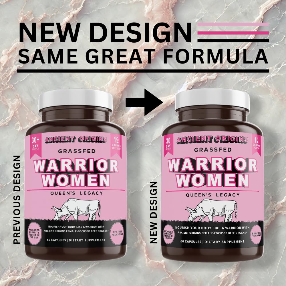 Ancient Origins Female-Optimized Beef Organ Superfood (60 x 500 mg) – Grass-Fed, Pasture-Raised